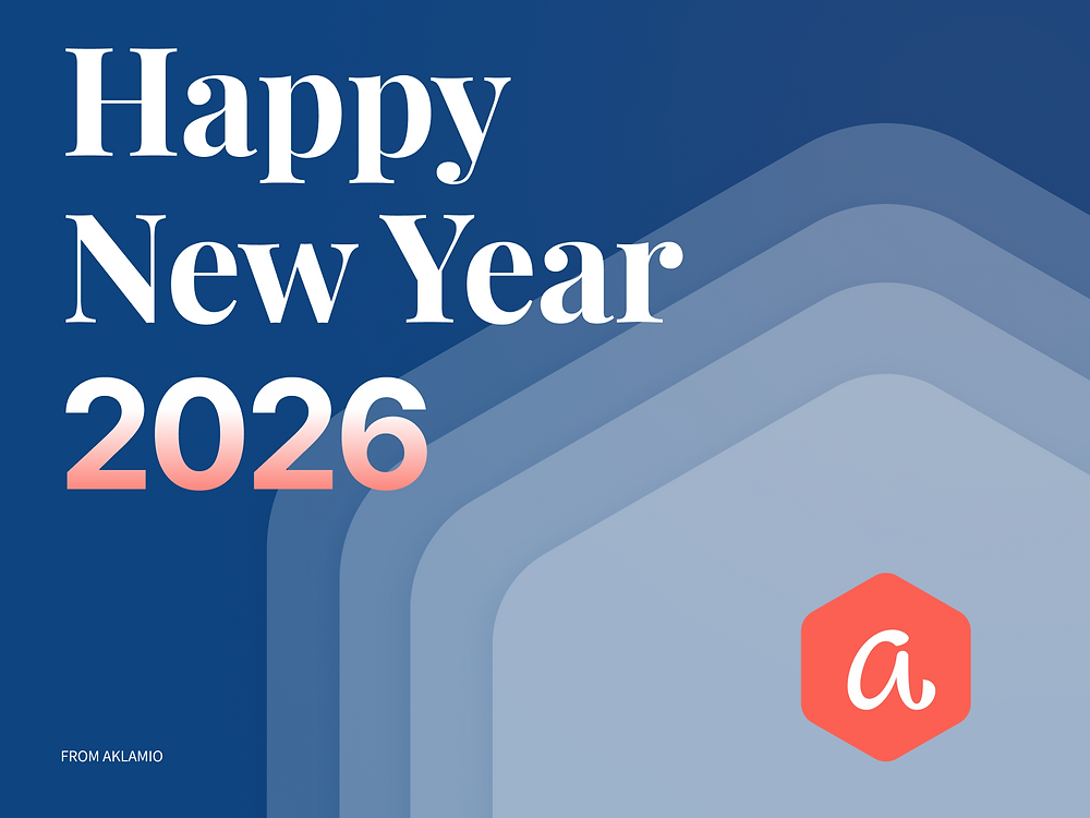 ✨ Bonne année 2026 de la part de l’équipe Aklamio ! 🎉