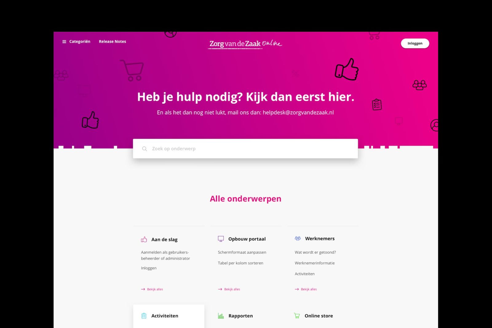 Zorg van de Zaak FAQ