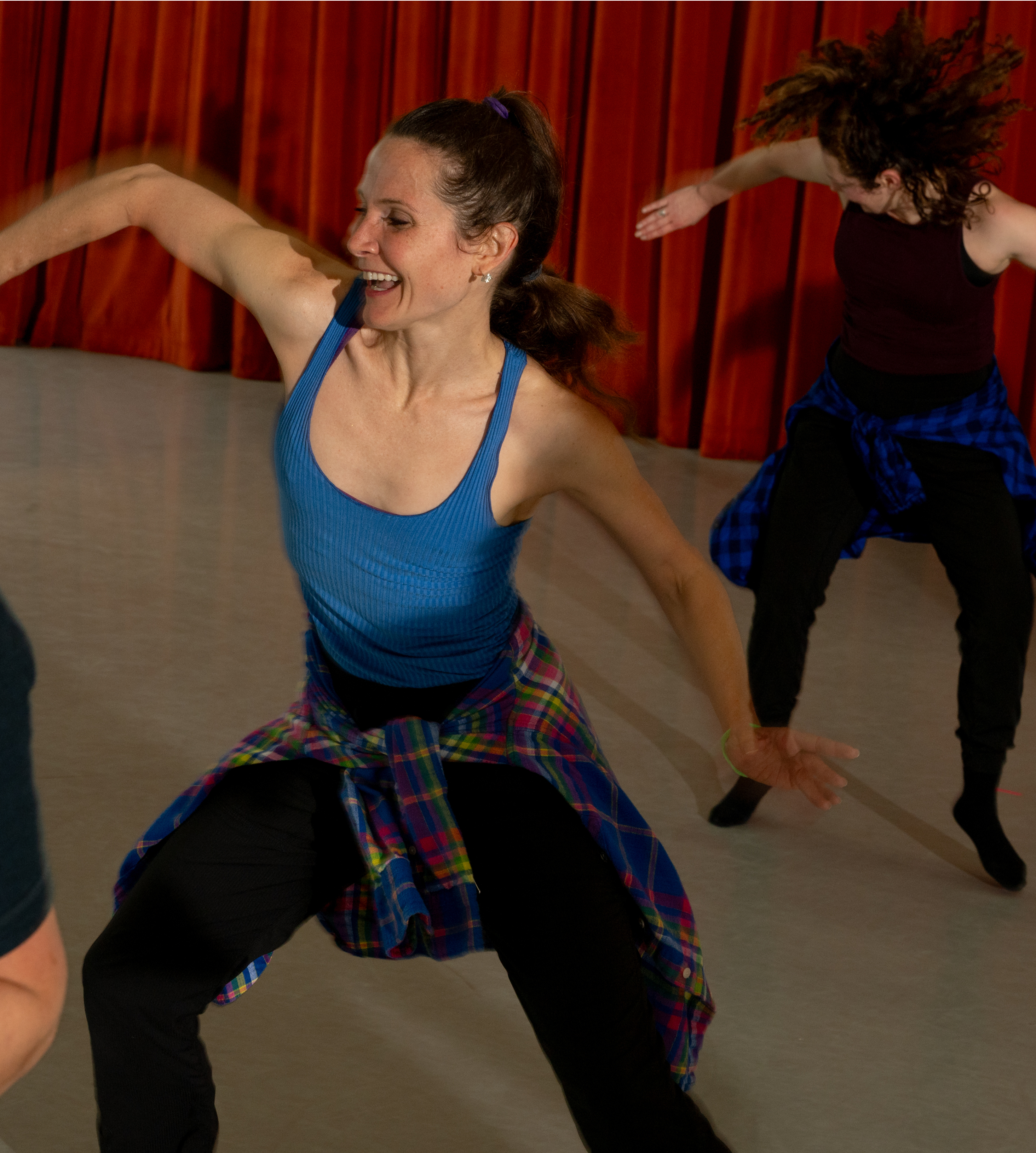 Woman dancing energetically