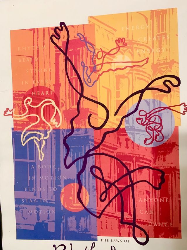 The first original poster for Rhythm & Motion, circa 1979.