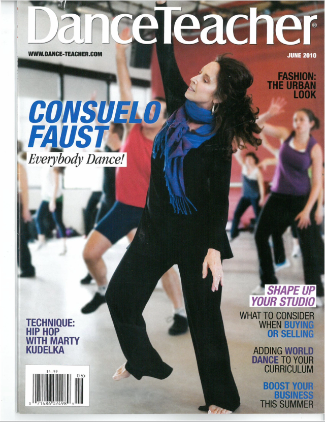 The cover of DanceTeacher magaine, late 2000s.