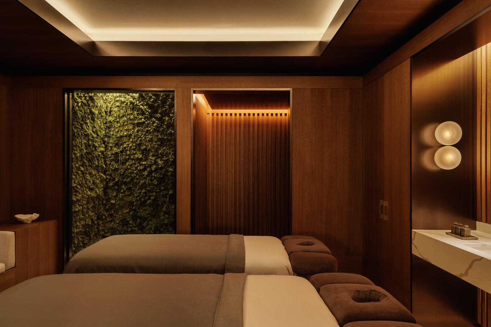 A treatment room at Auriga Spa