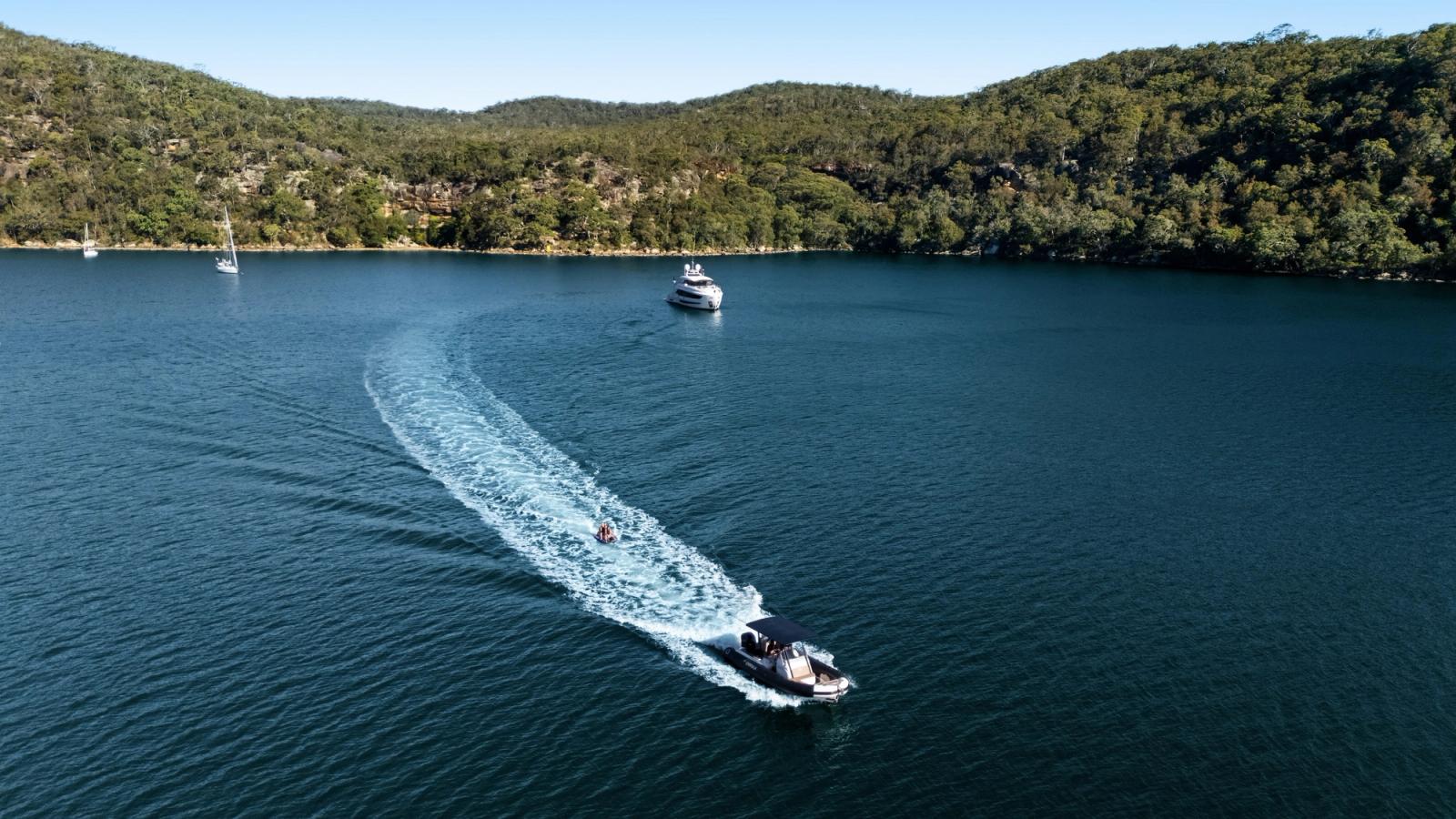 An aerial view of the Dalmatian coast off Hvar