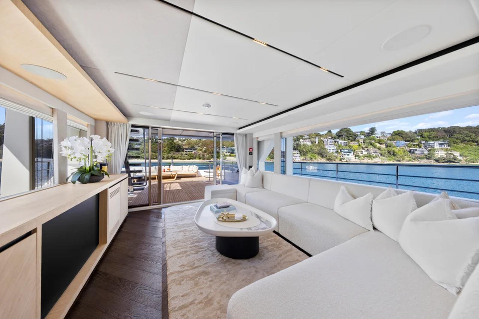 Bluestone 1 — main salon looking aft