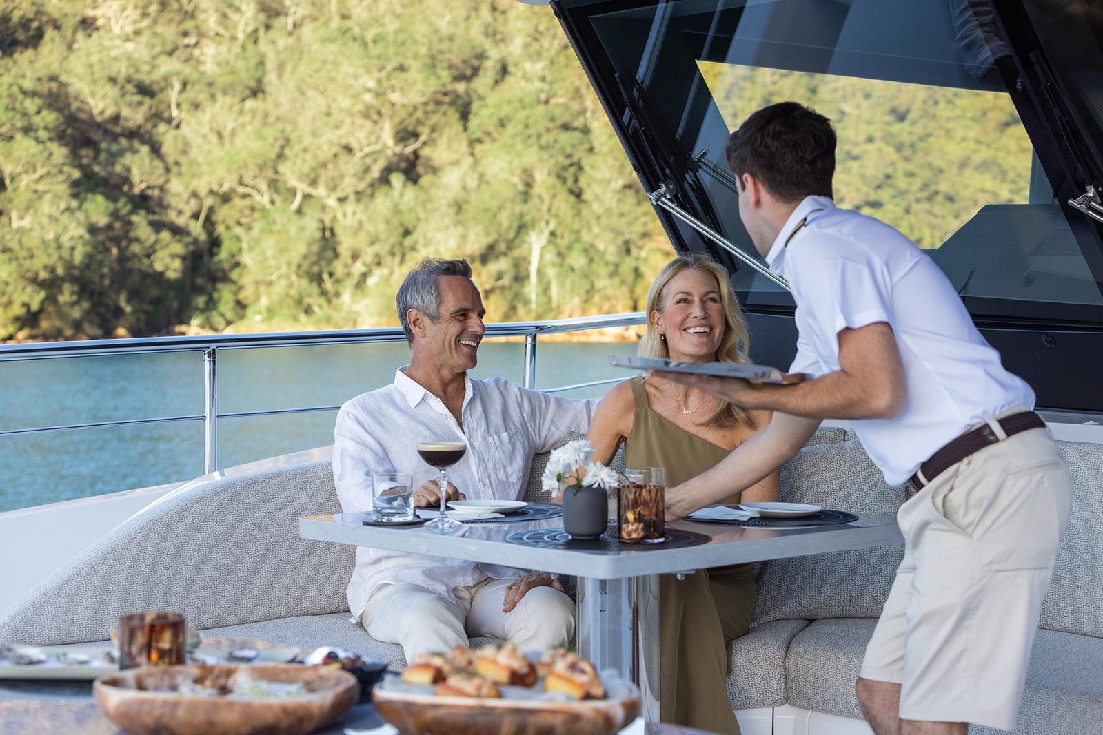 Deck dining in the Whitsundays
