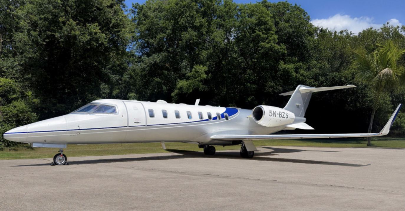 Learjet 45, a light jet private jet available for charter with ORRAIA