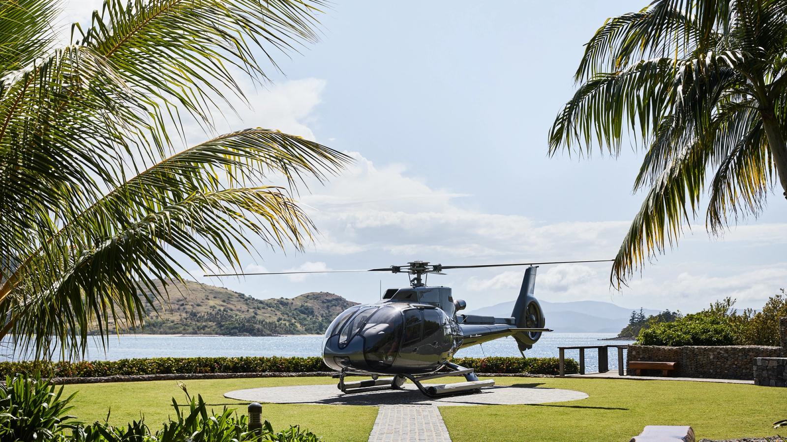 The resort helipad