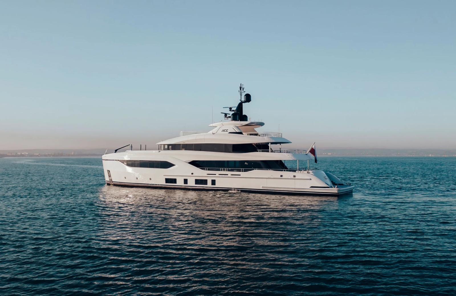 Ace — exterior profile calm water dawn