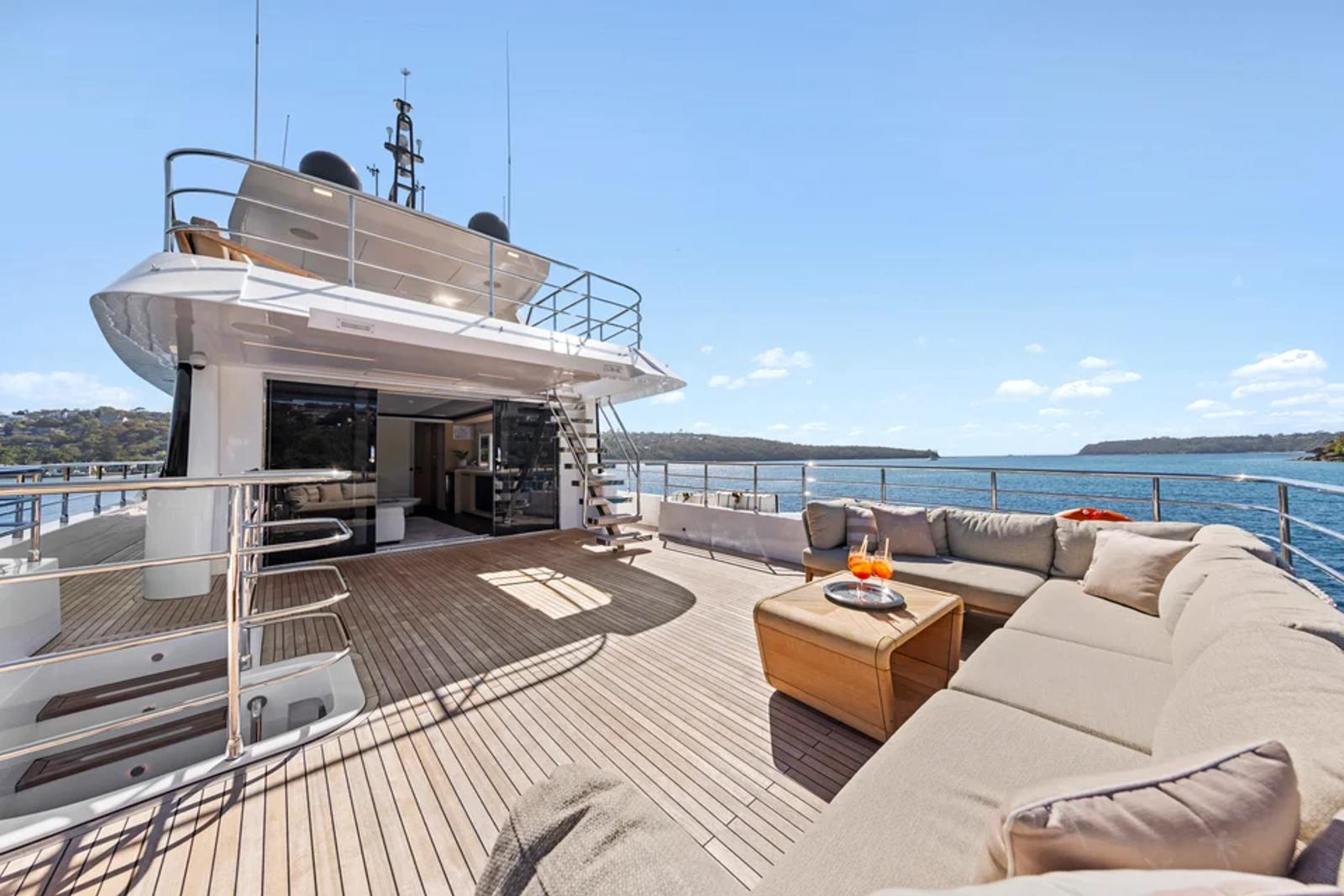 Bluestone 1 — upper aft deck looking forward