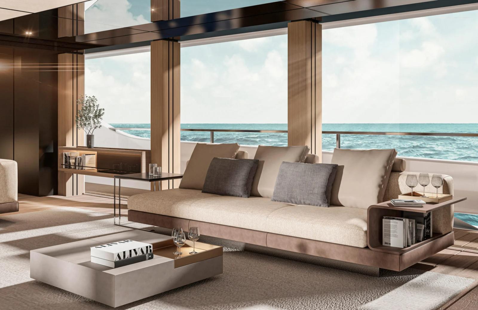 Ace — main salon lounge sea view