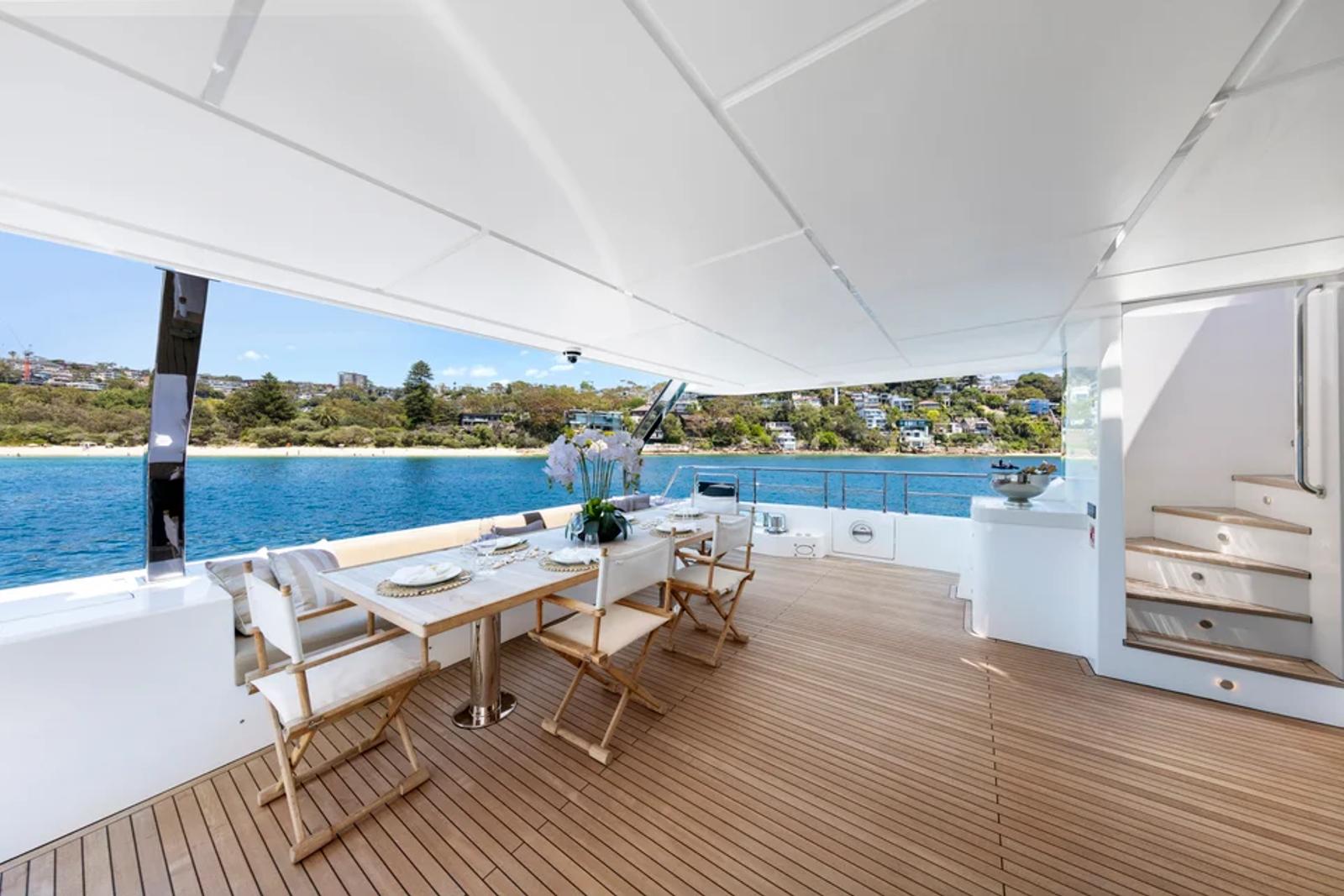 Bluestone 1 — foredeck dining steps