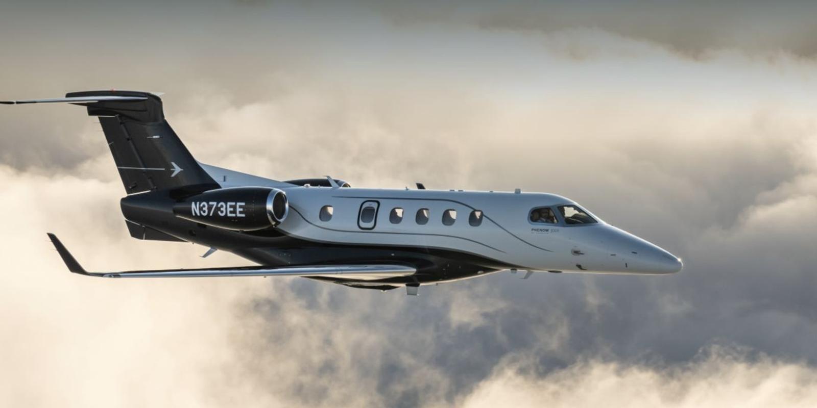 Embraer Phenom 300, a light jet private jet available for charter with ORRAIA