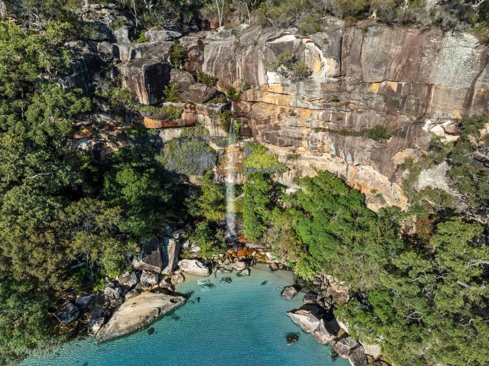 A sandstone cove, from above