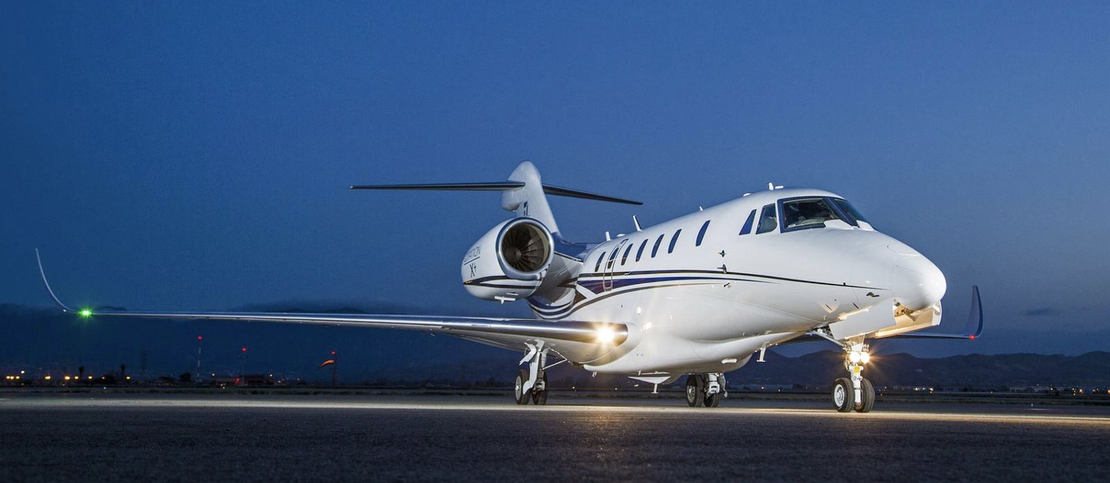 Cessna Citation X, a mid-size jet private jet available for charter with ORRAIA