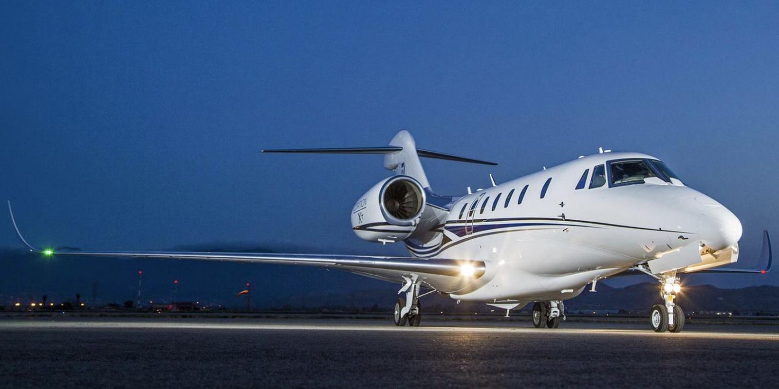 Cessna Citation X, a mid-size jet private jet available for charter with ORRAIA