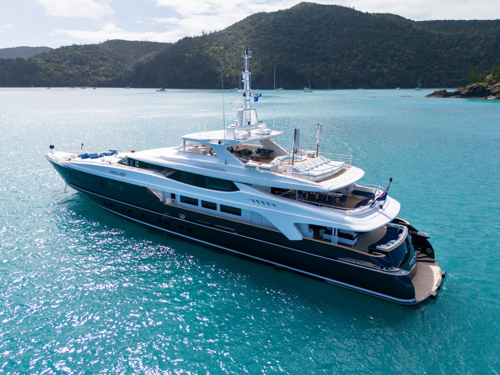 MISCHIEF at anchor in the Whitsundays