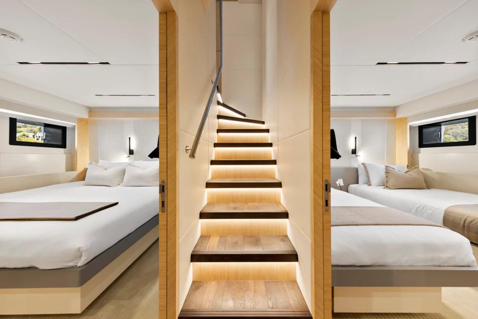 Bluestone 1 — twin cabins stairwell