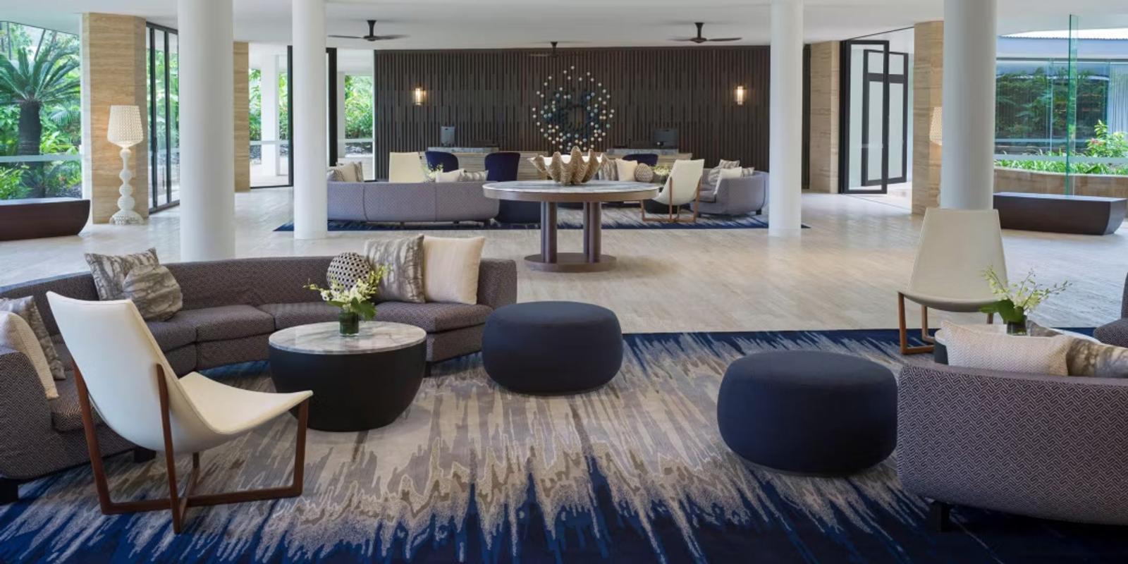 The resort lobby lounge