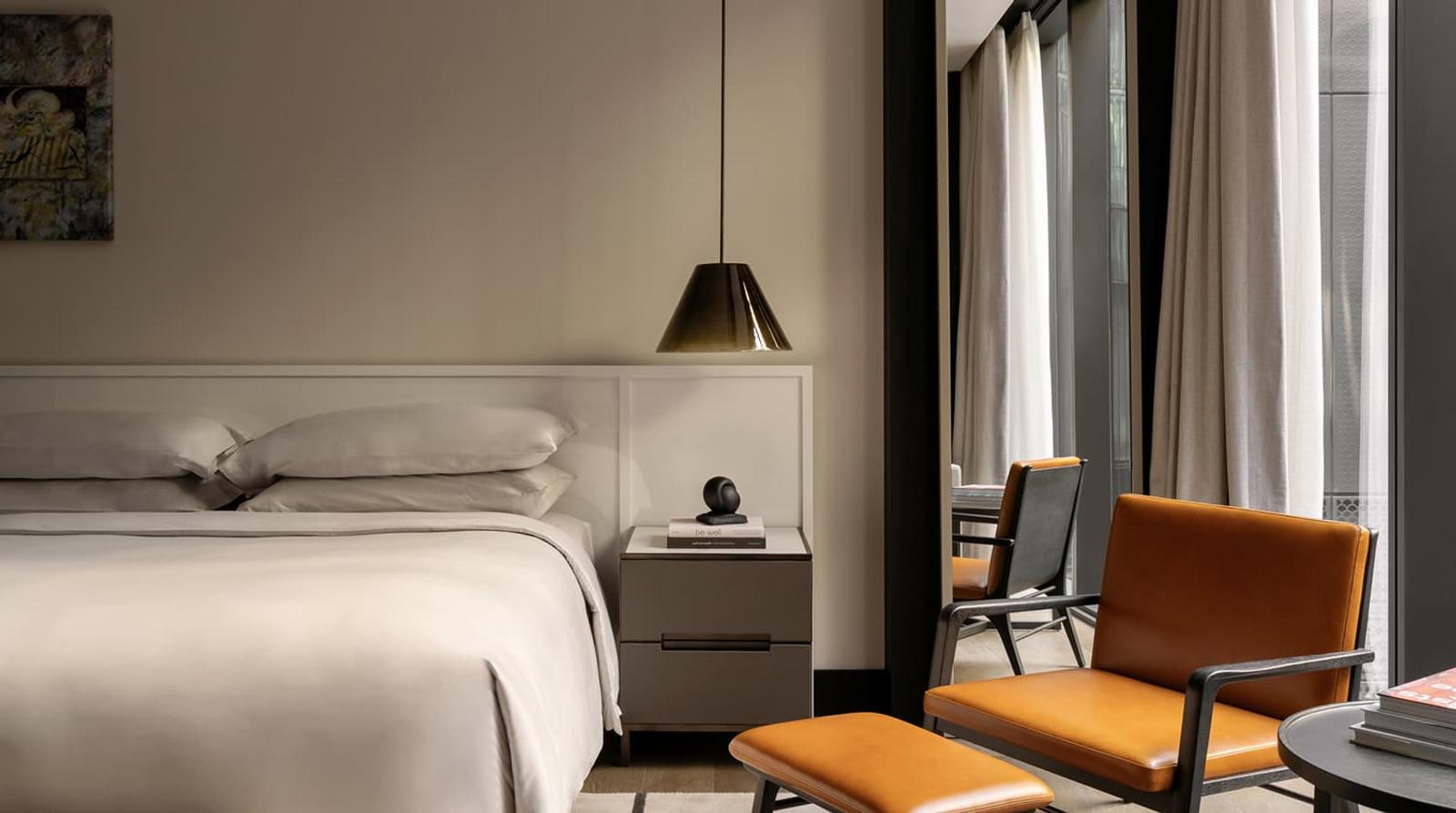 The seating corner of a Deluxe Room