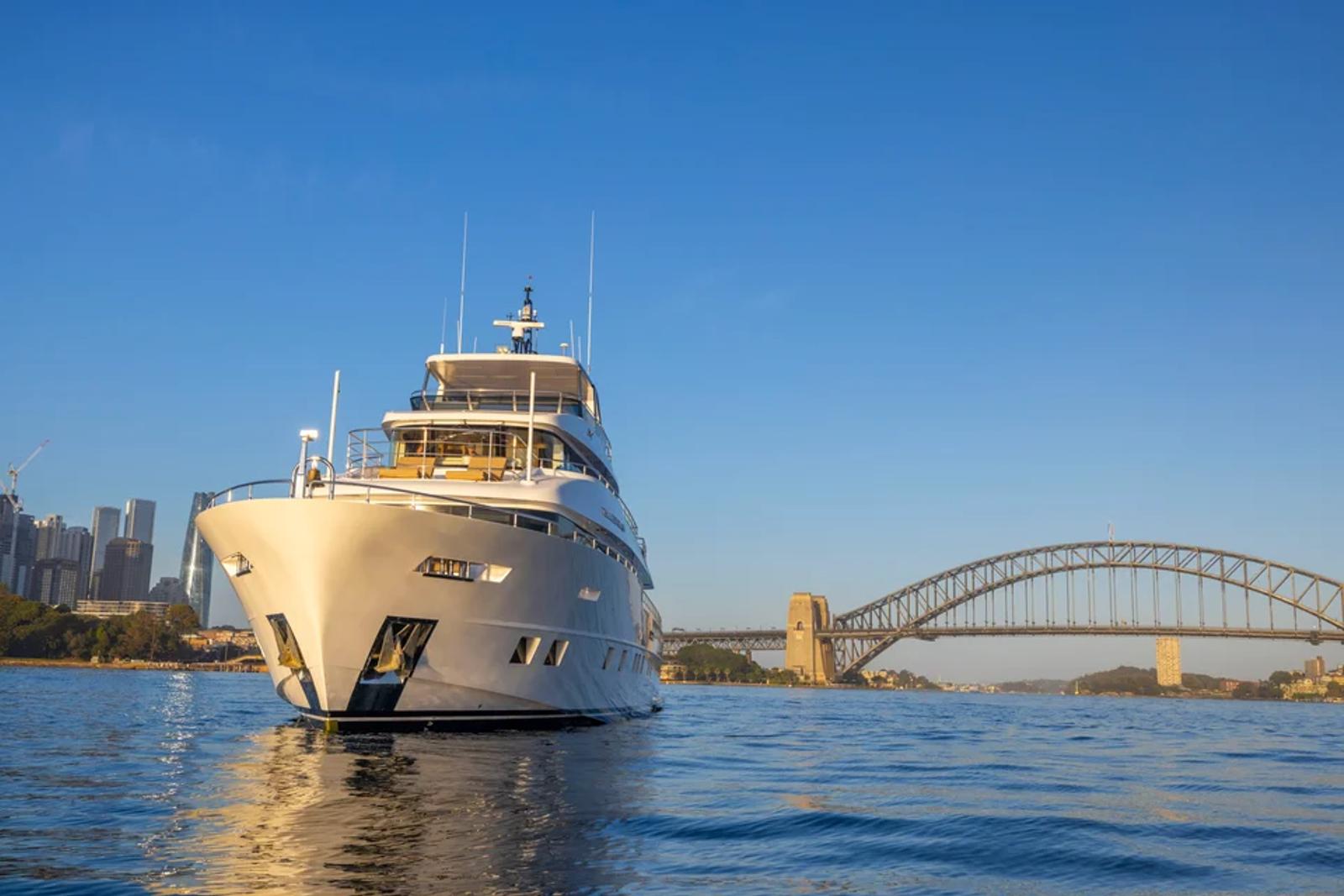 Bluestone 1 — bow blue sky harbour bridge