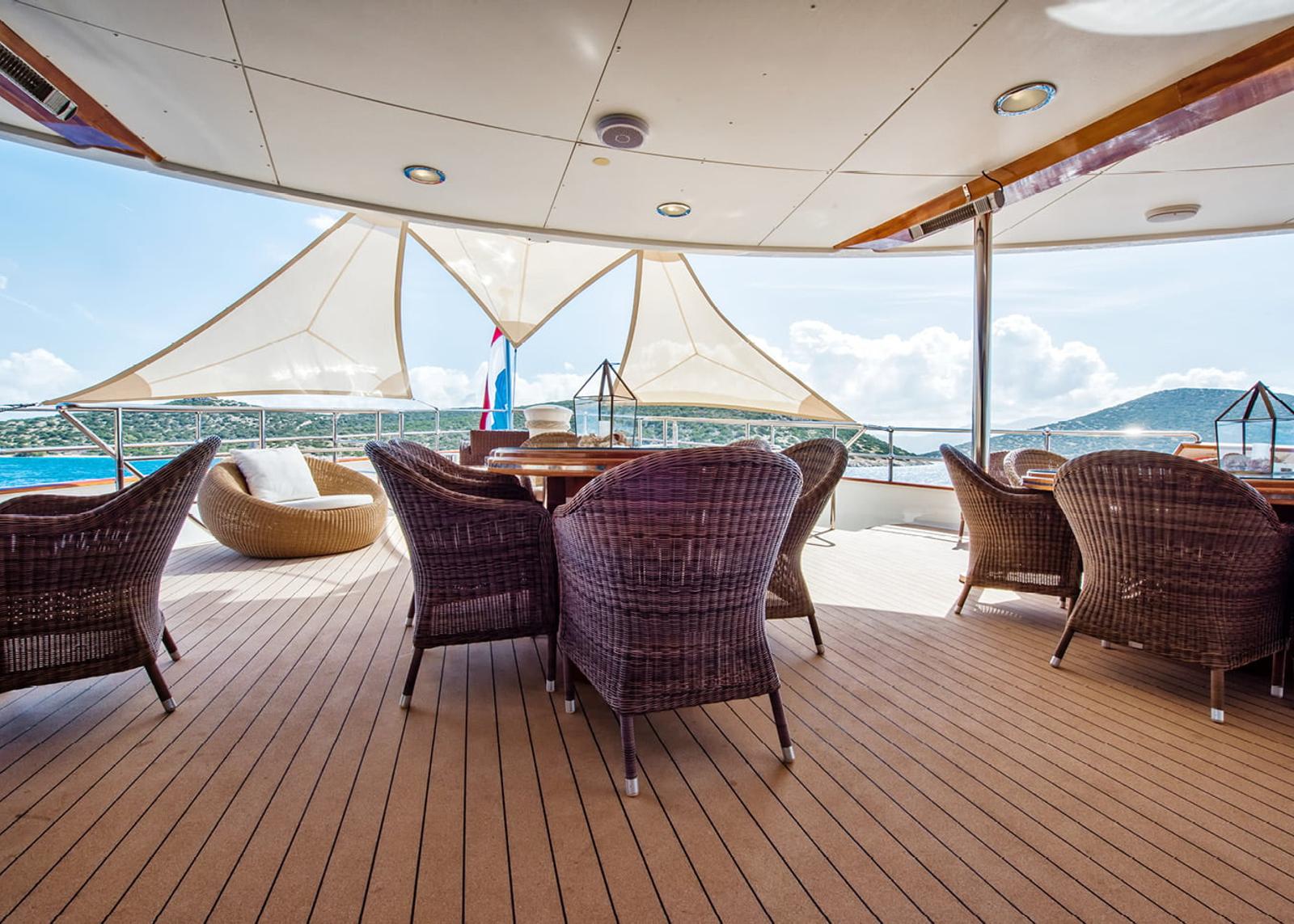 SHERAKHAN — shaded aft deck