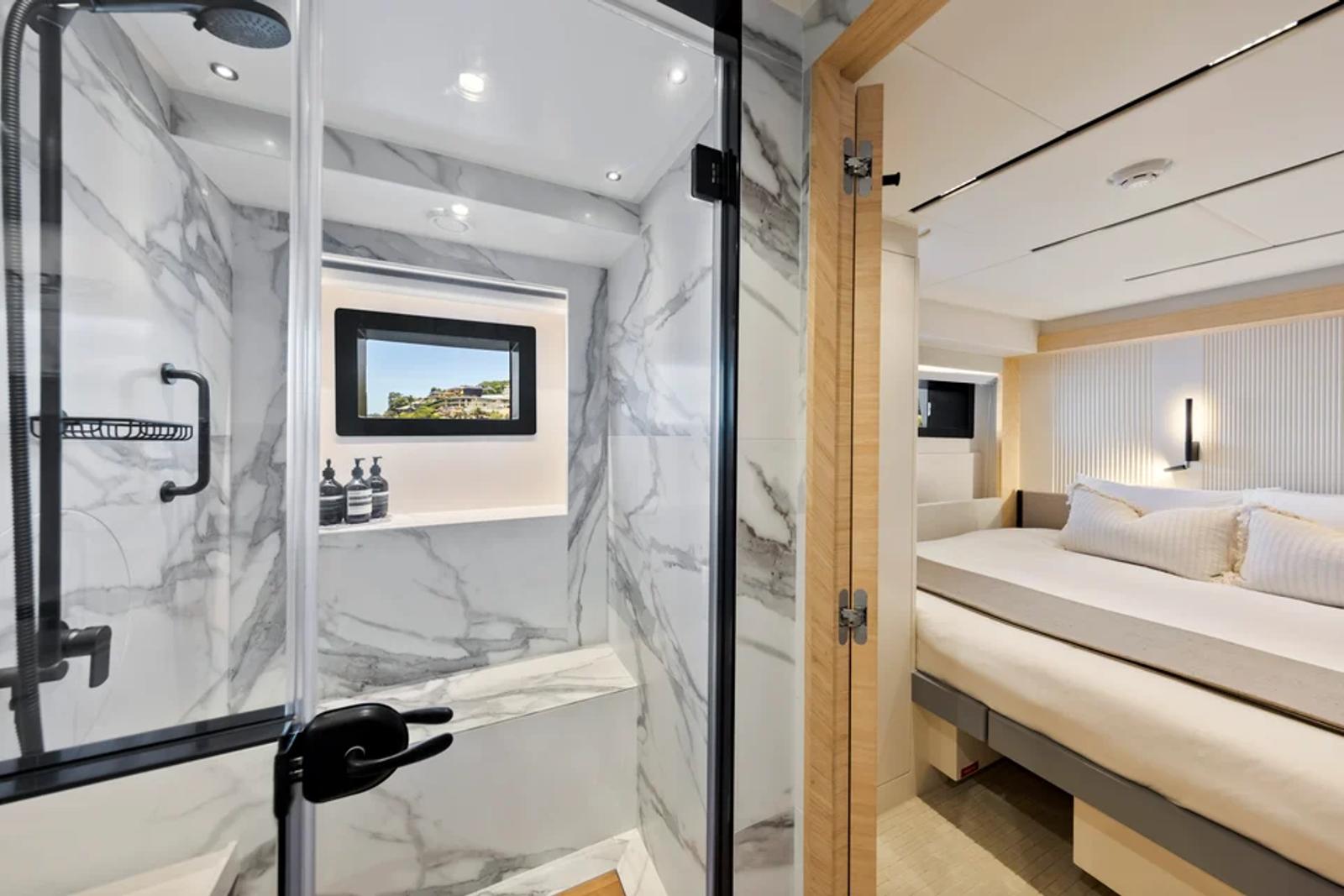 Bluestone 1 — guest bathroom shower cabin view
