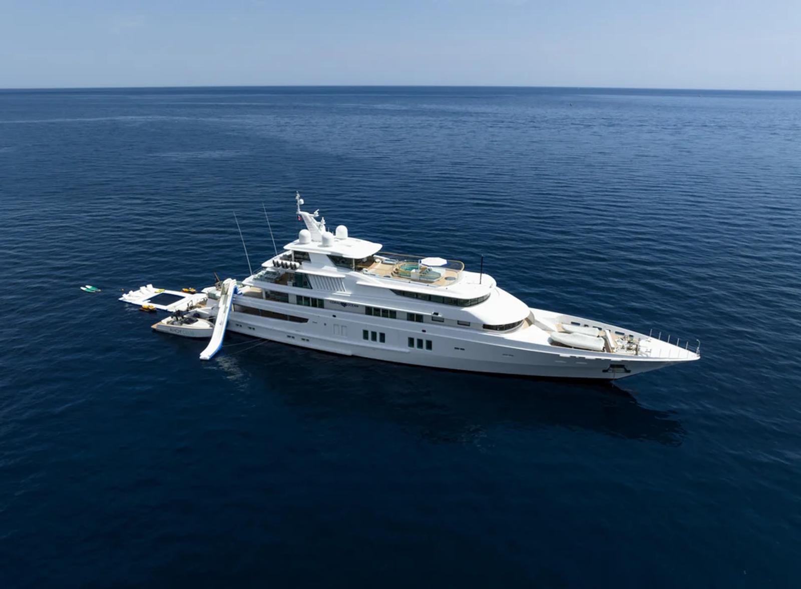 CORAL OCEAN — aerial at anchor