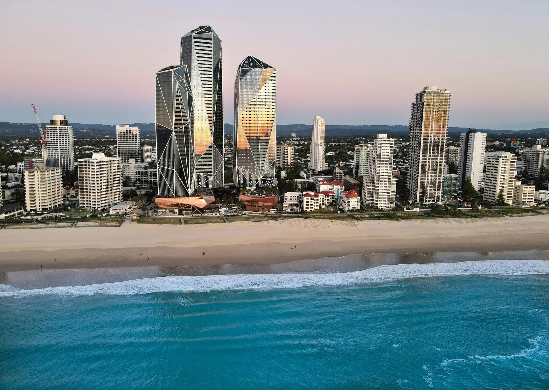 An Orraia superyacht on the warm open water off the Gold Coast