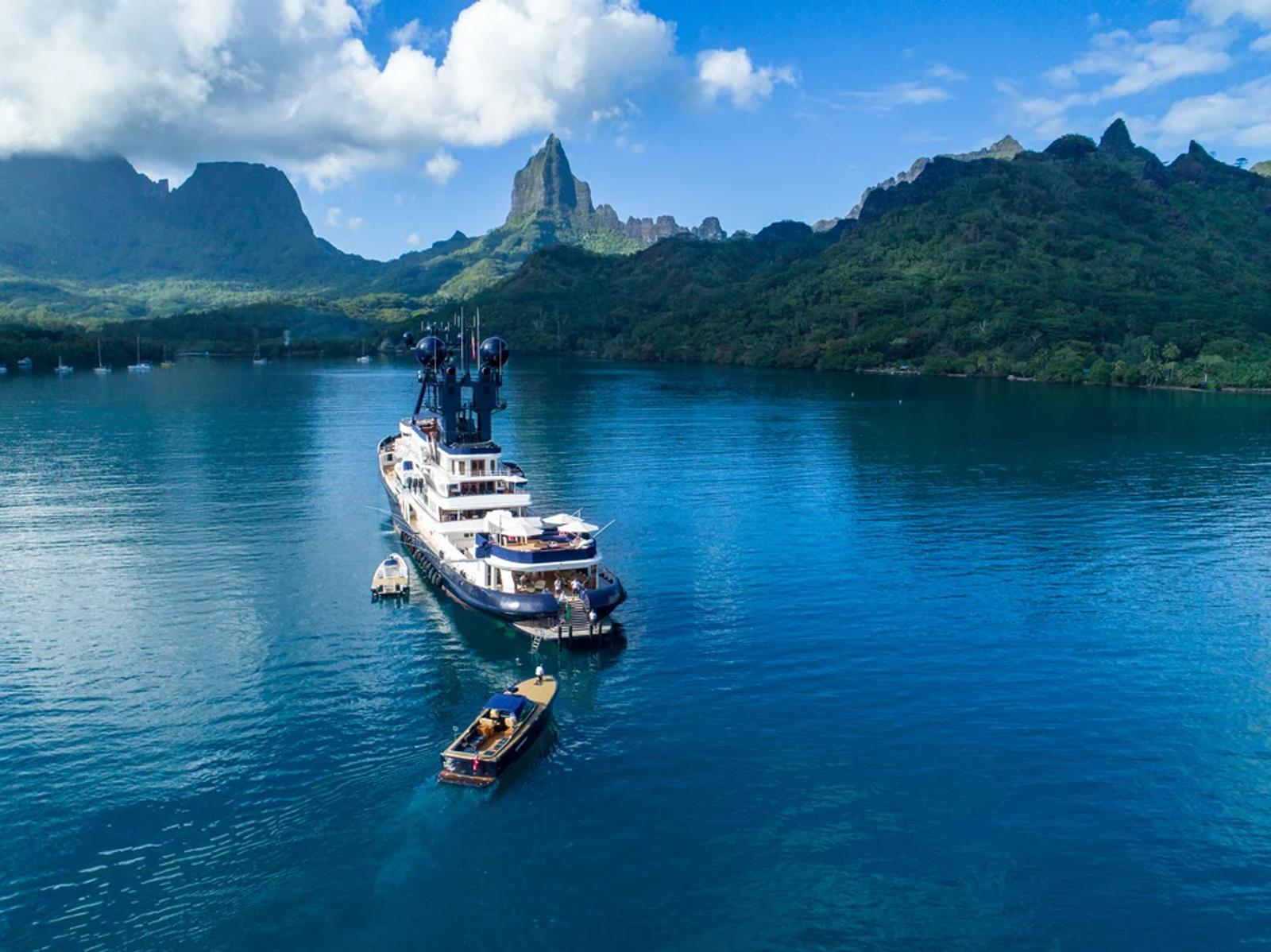 ARCTIC — moorea anchored aerial