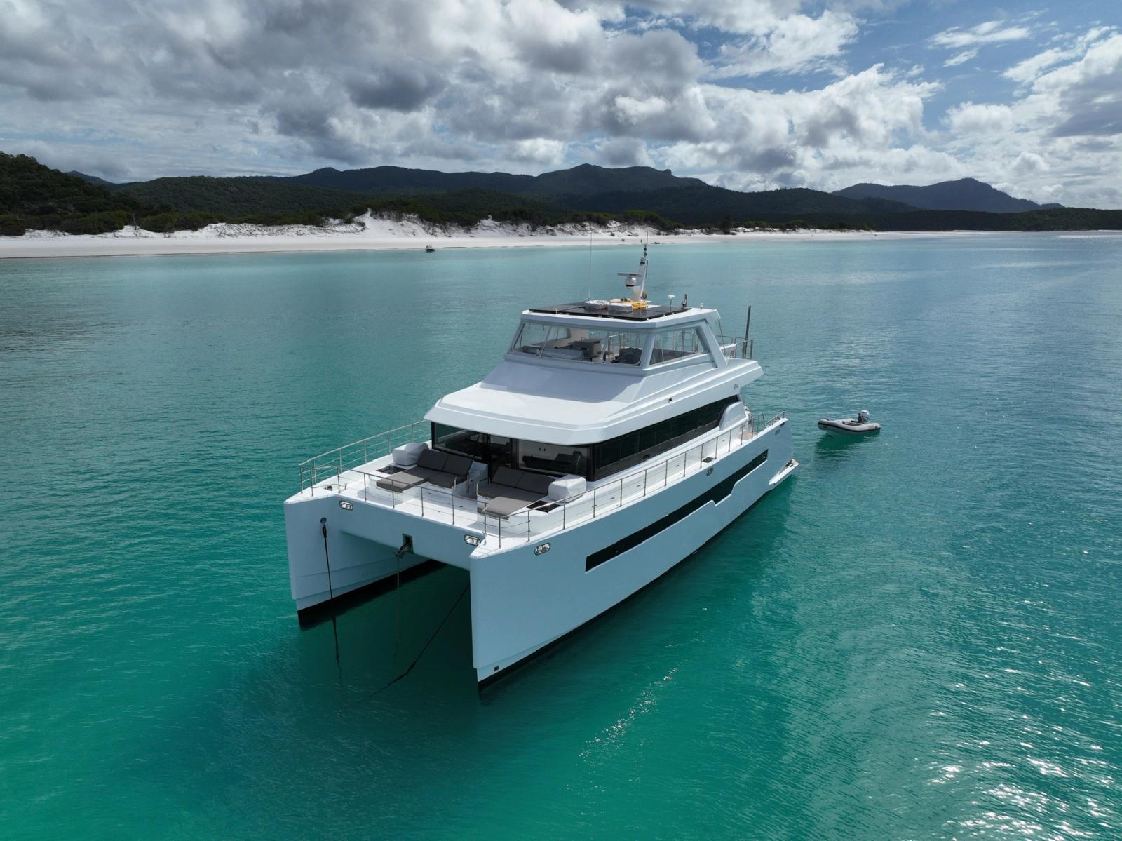 GINGER anchored off Whitehaven Beach