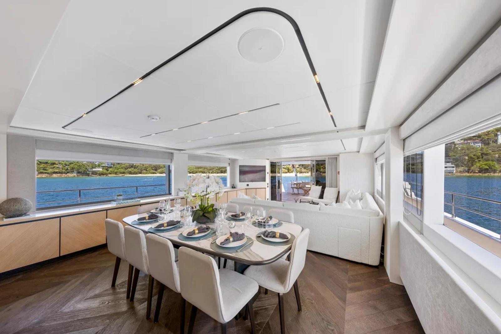 Bluestone 1 — formal dining looking aft