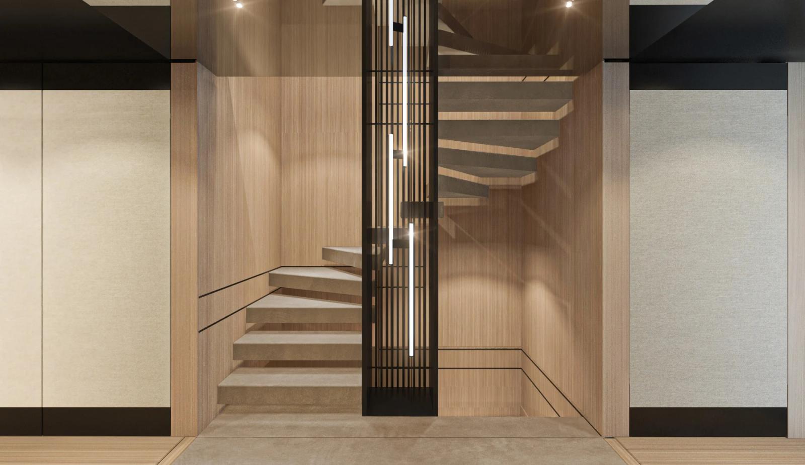Ace — stairwell floating treads