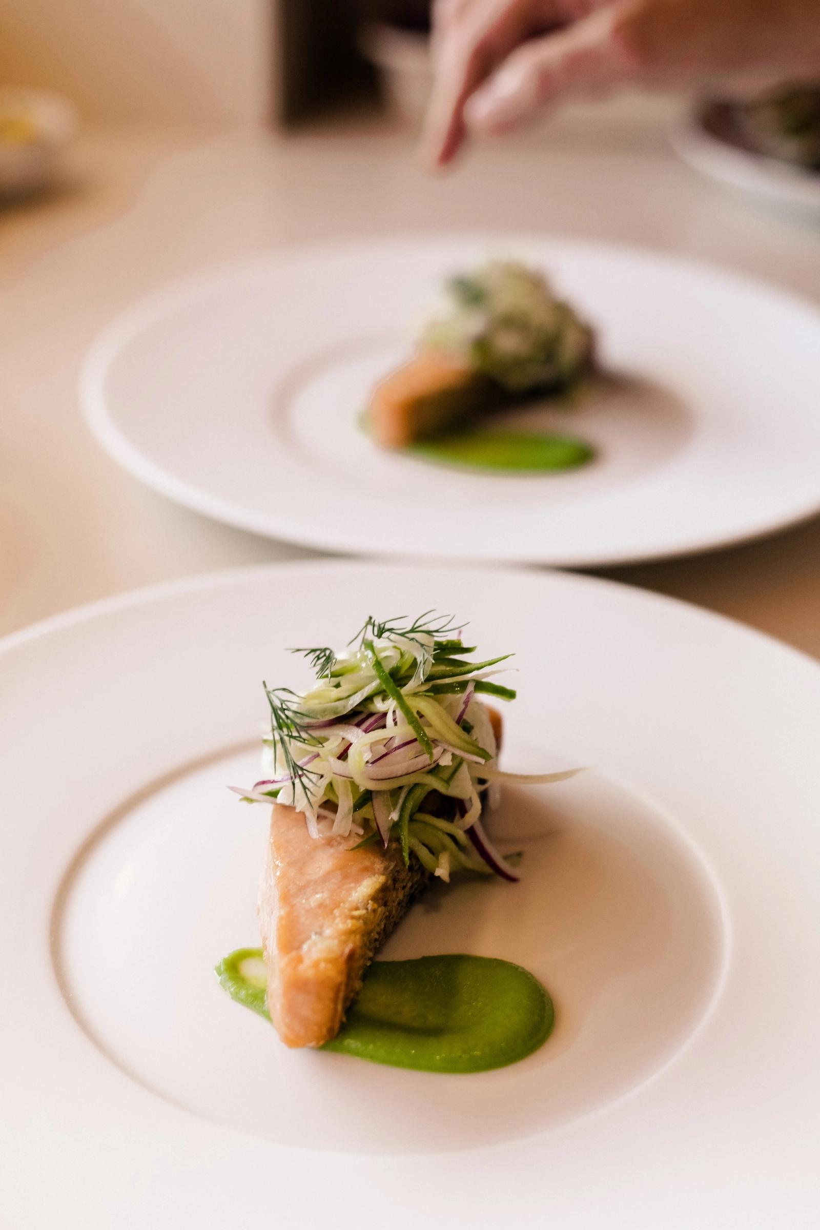 ONEWORLD — plated by the on-board chef