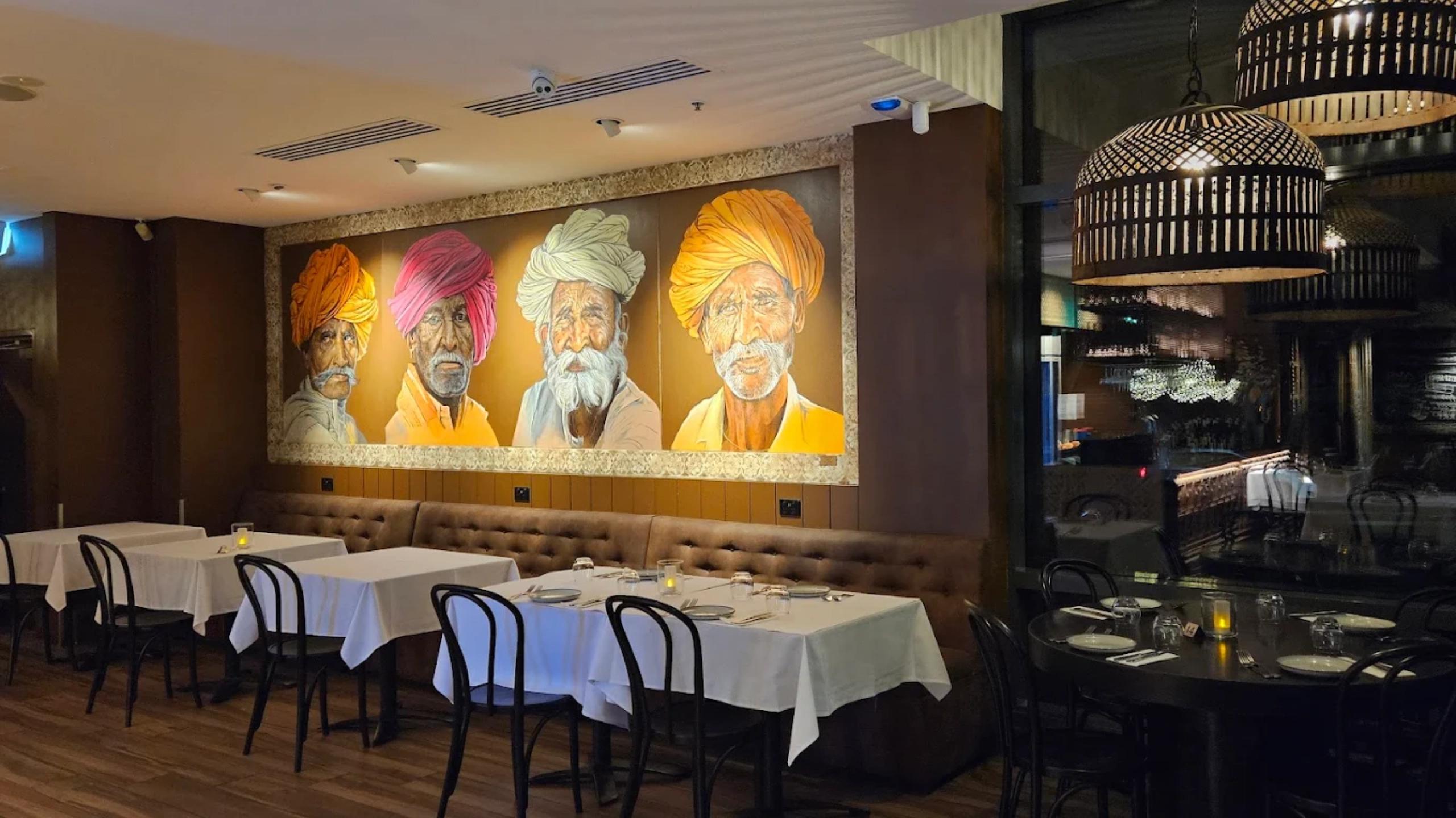 Interior of curry craze restaurant 
