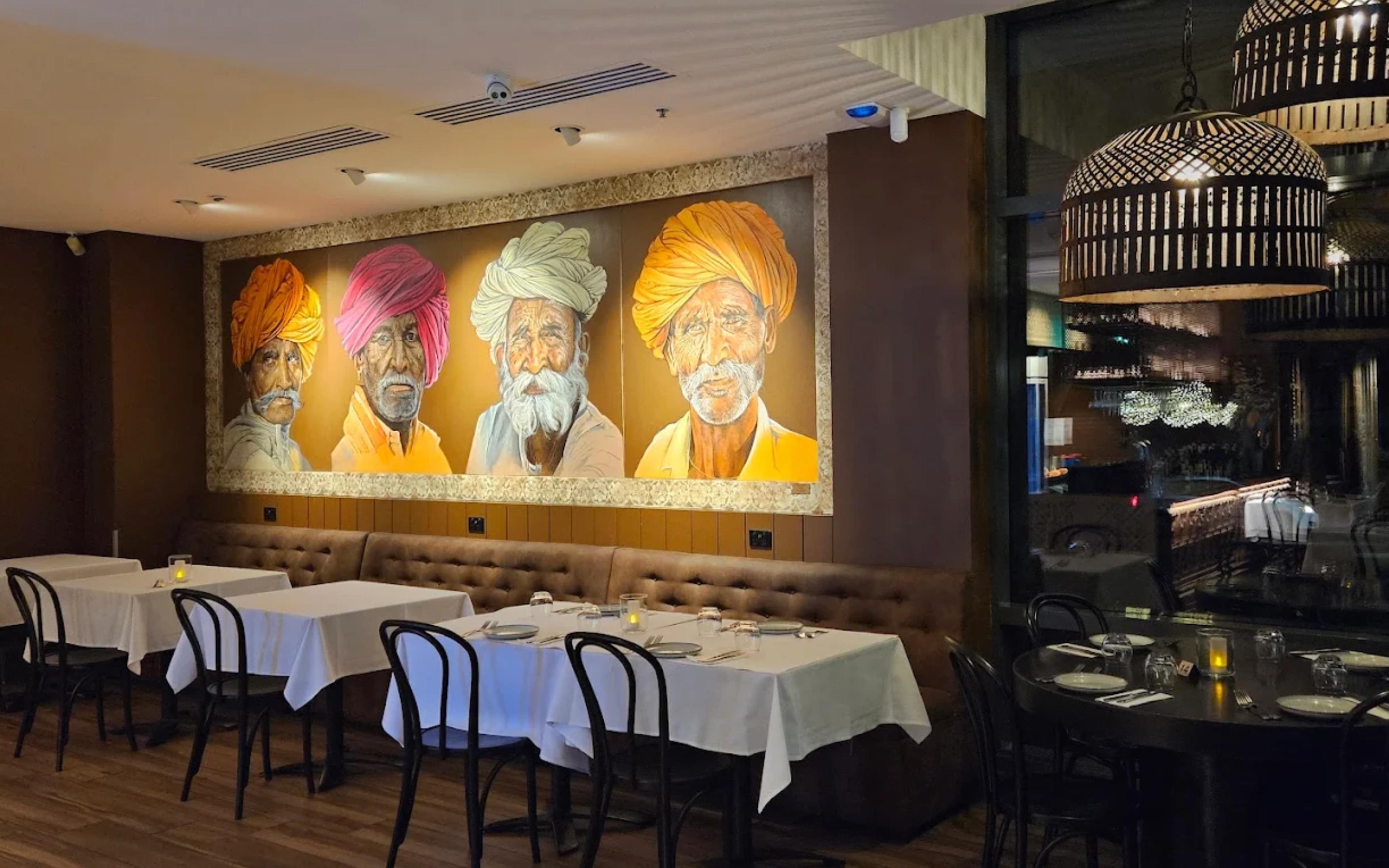 Interior of curry craze restaurant