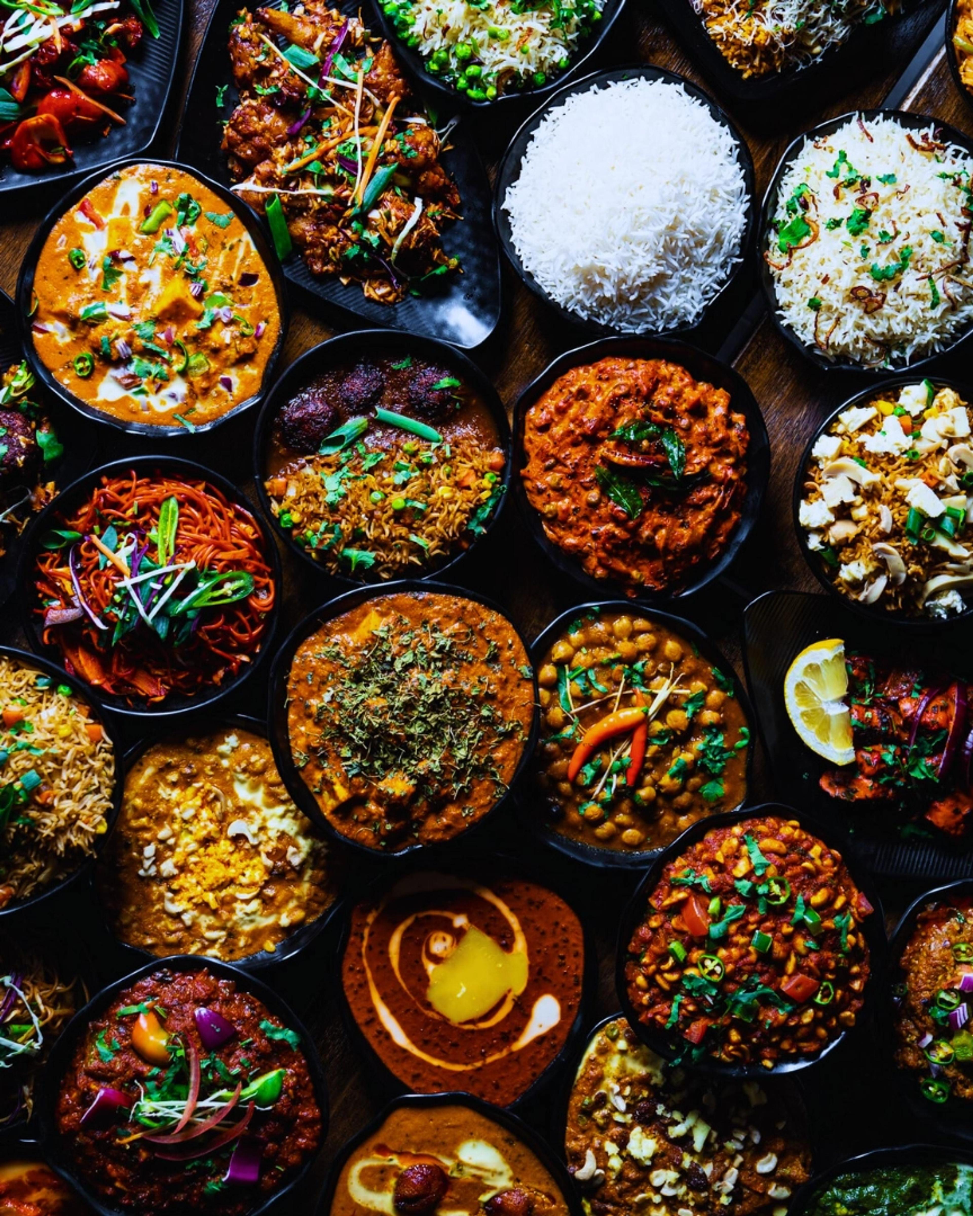Spread of radhe dishes