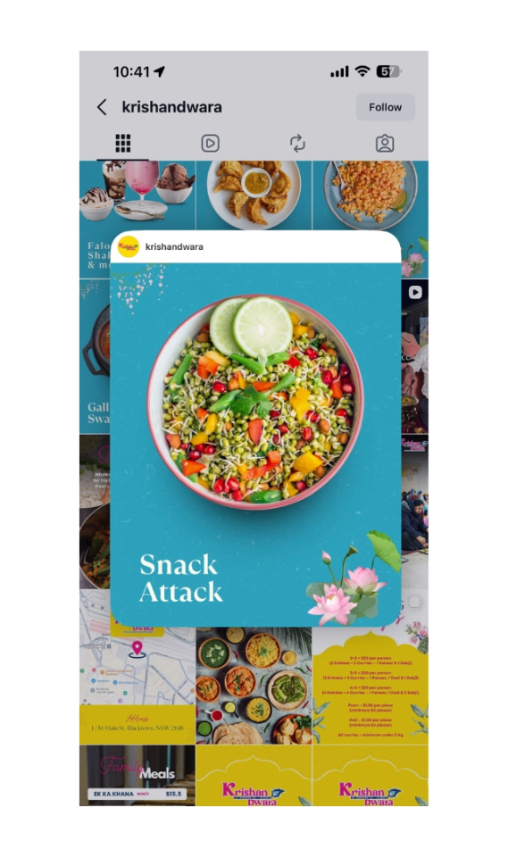 Social media grid Krishan Dwara