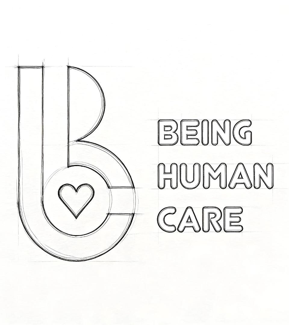 Logo Sketch Being Human Care