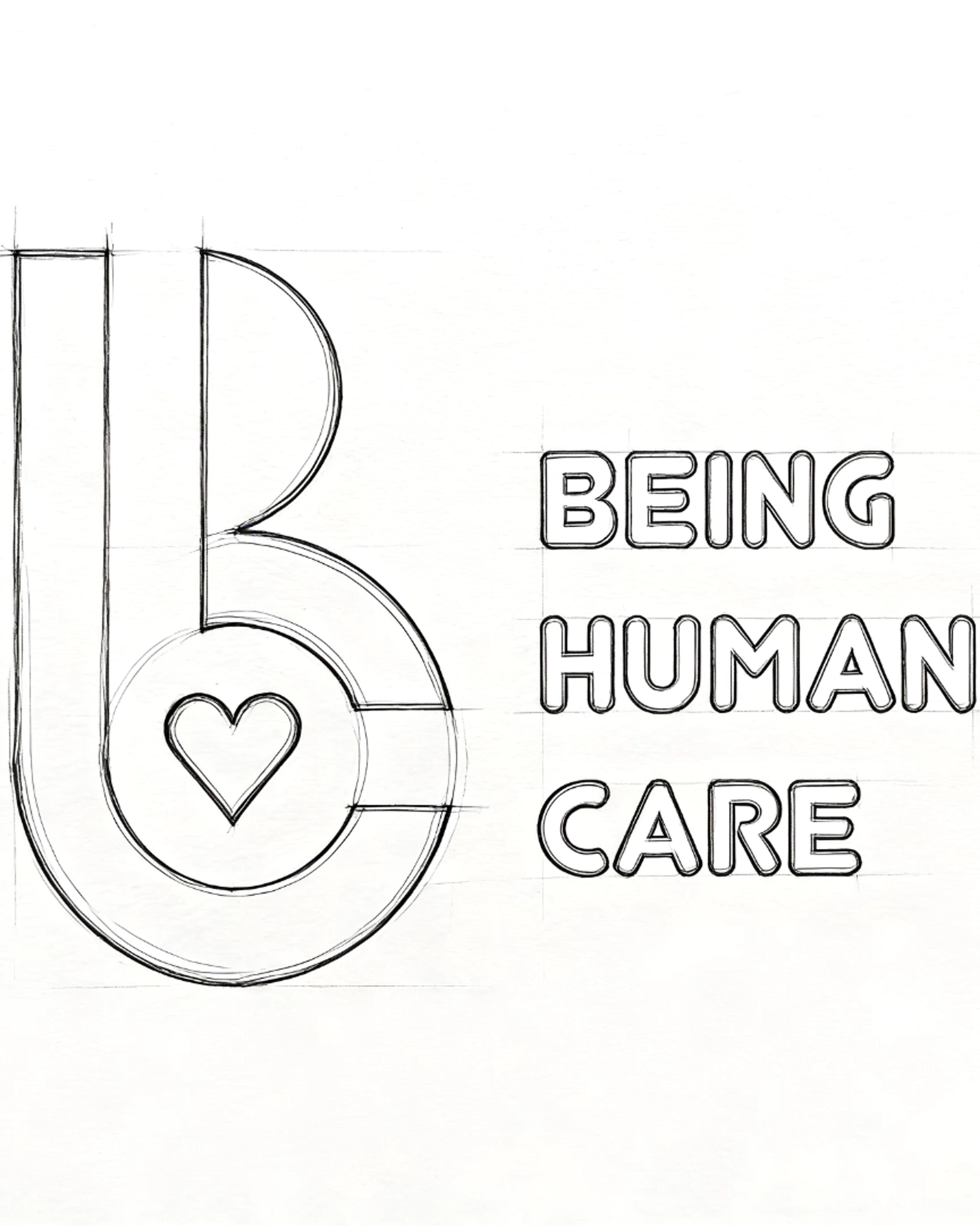 Logo Sketch Being Human Care