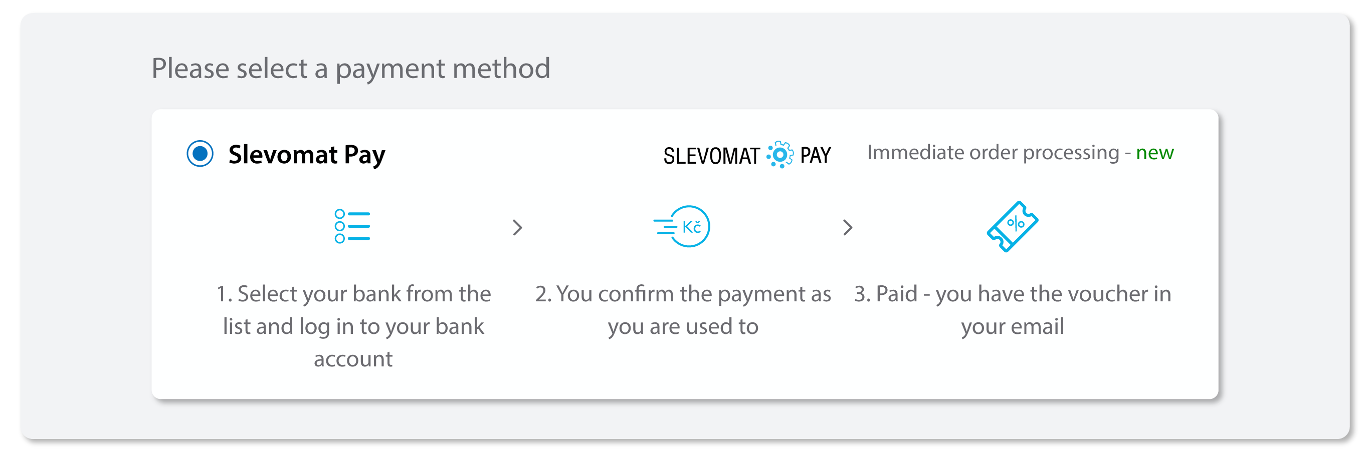 Slevomat Pay payment method