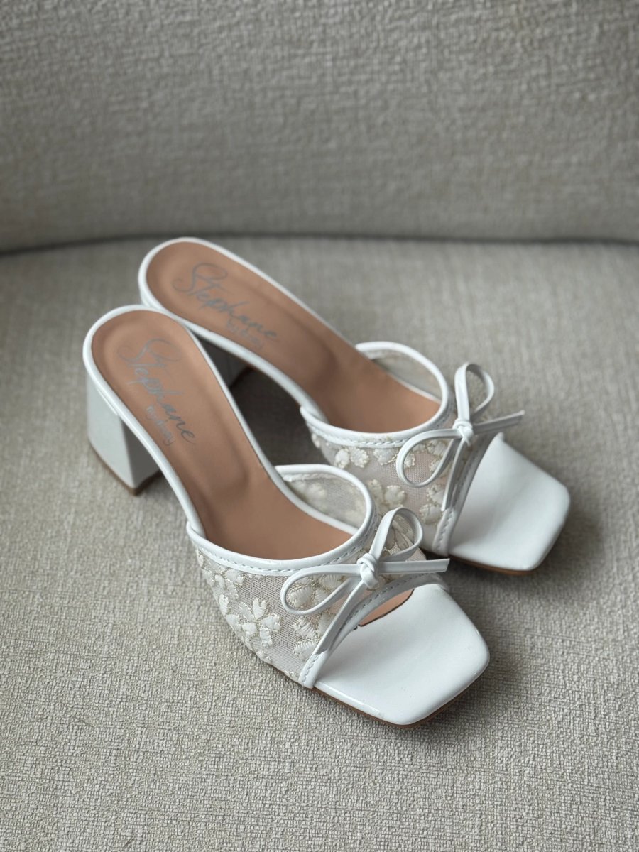 Mule à demi talon dentelle