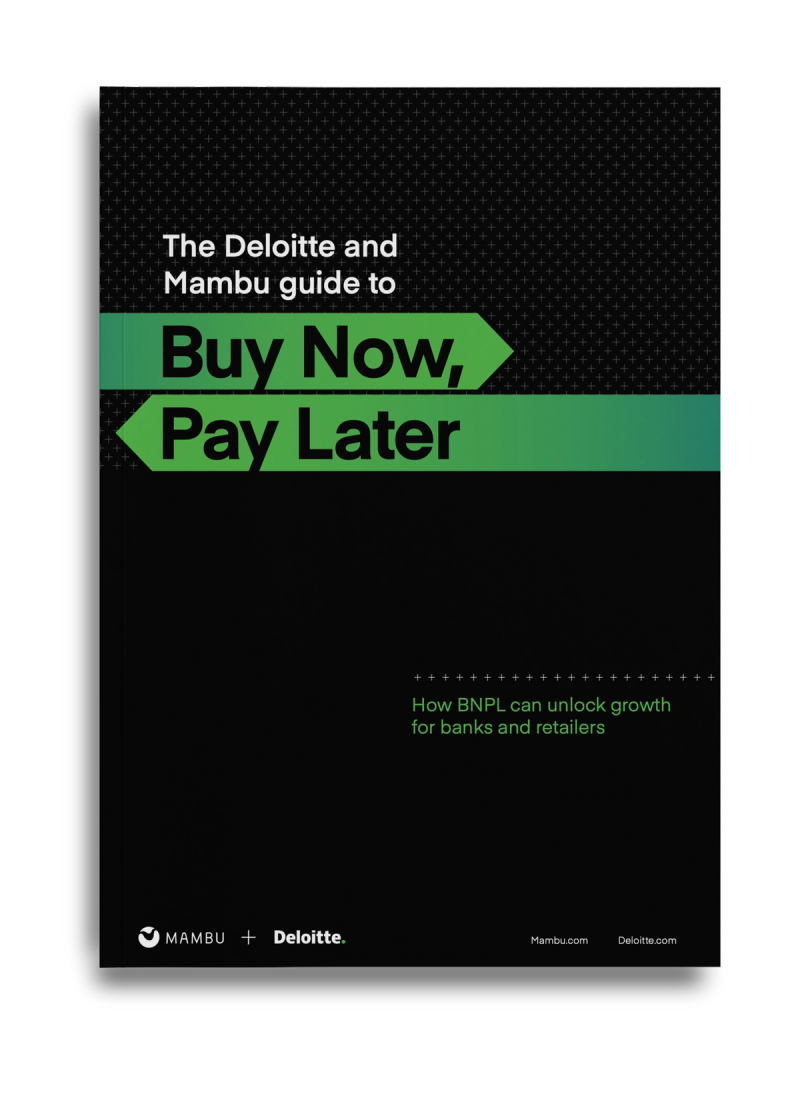 Cover page of the Deloitte and Mambu guide to Buy Now, Pay Later