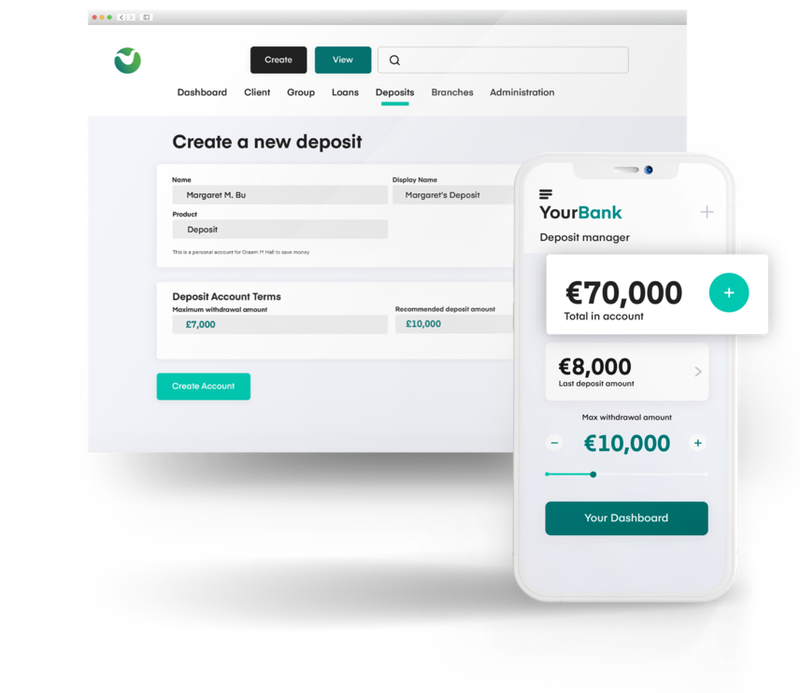 Create a new deposit screen on Mambu platform