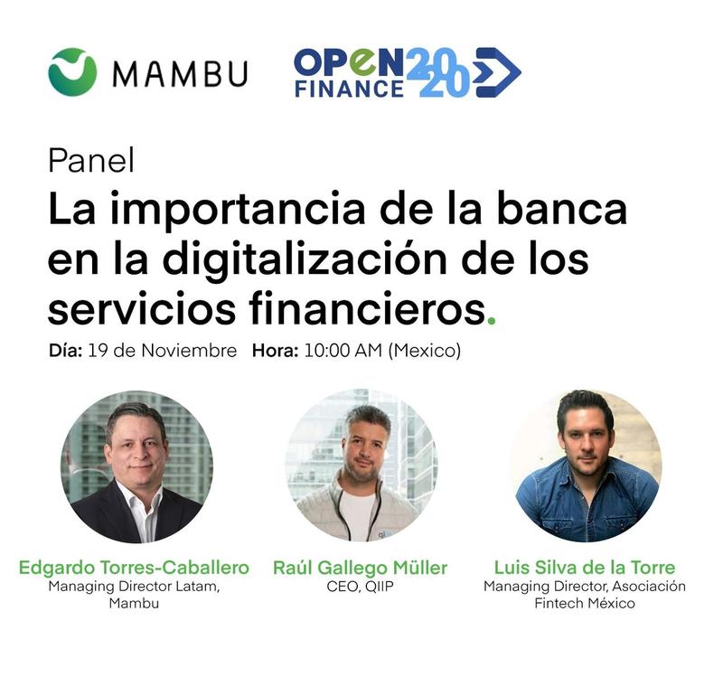 La importancia de la banca en la digitalización de los servicios financieros. 19 de Noviembre | 10am Mexico