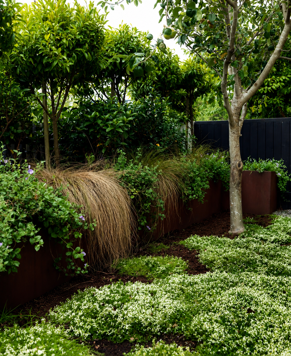 A carpet of Thyme under an Apple tree