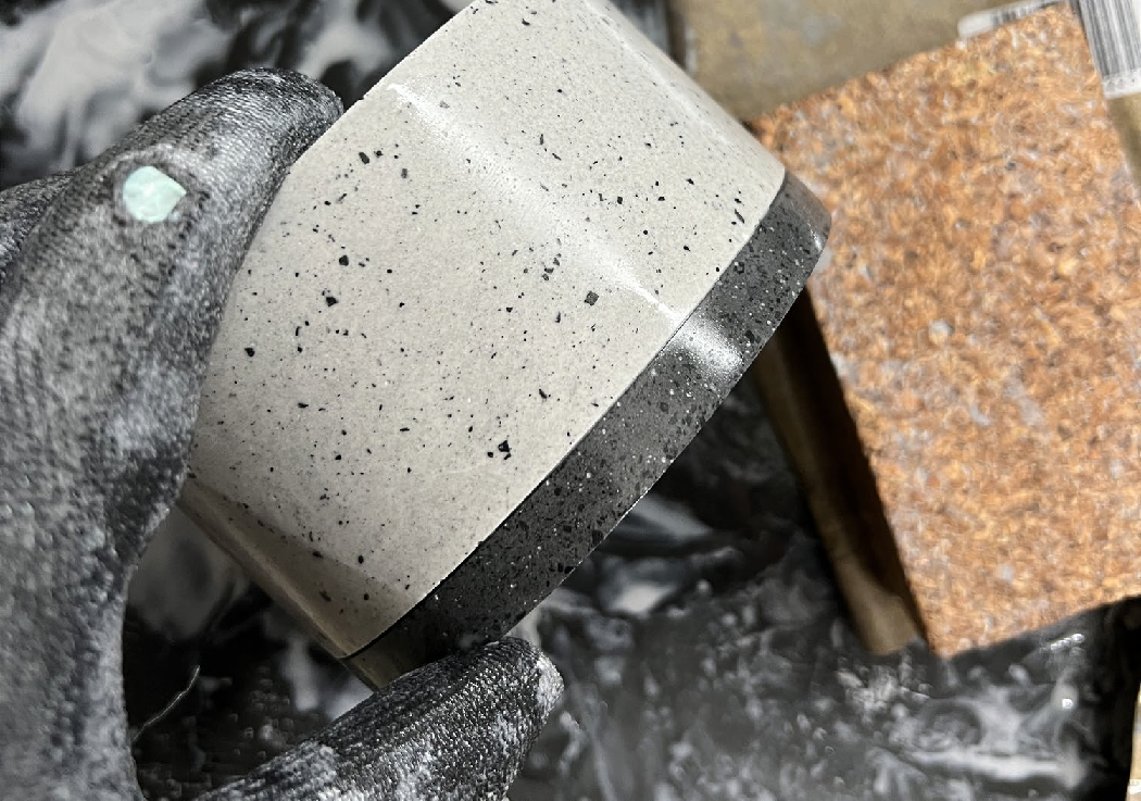 Photo of Co candle holder with charcoal speckles