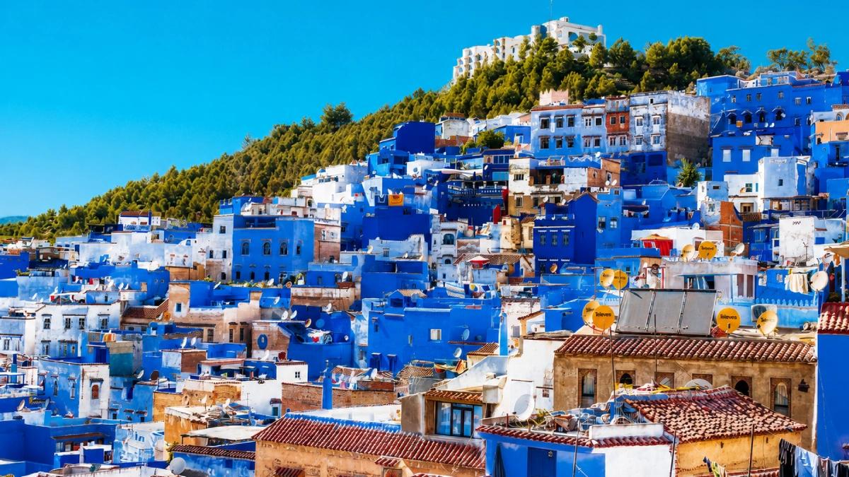 Chefchaouen blue city summer