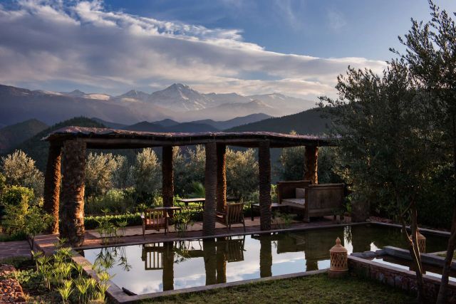 Kasbah Bab Ourika wedding venue with Atlas Mountains views