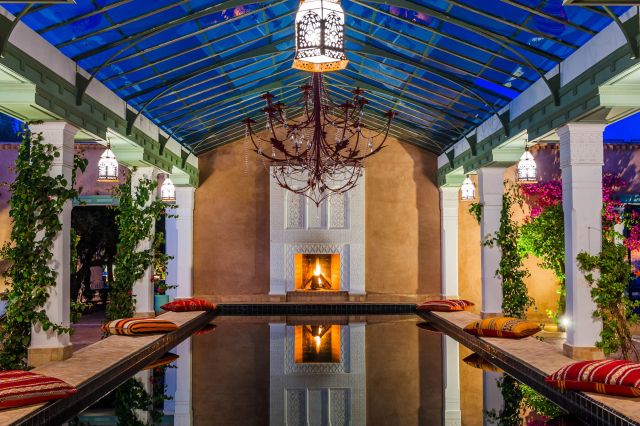 Gardens and pool at Beldi Country Club Marrakech