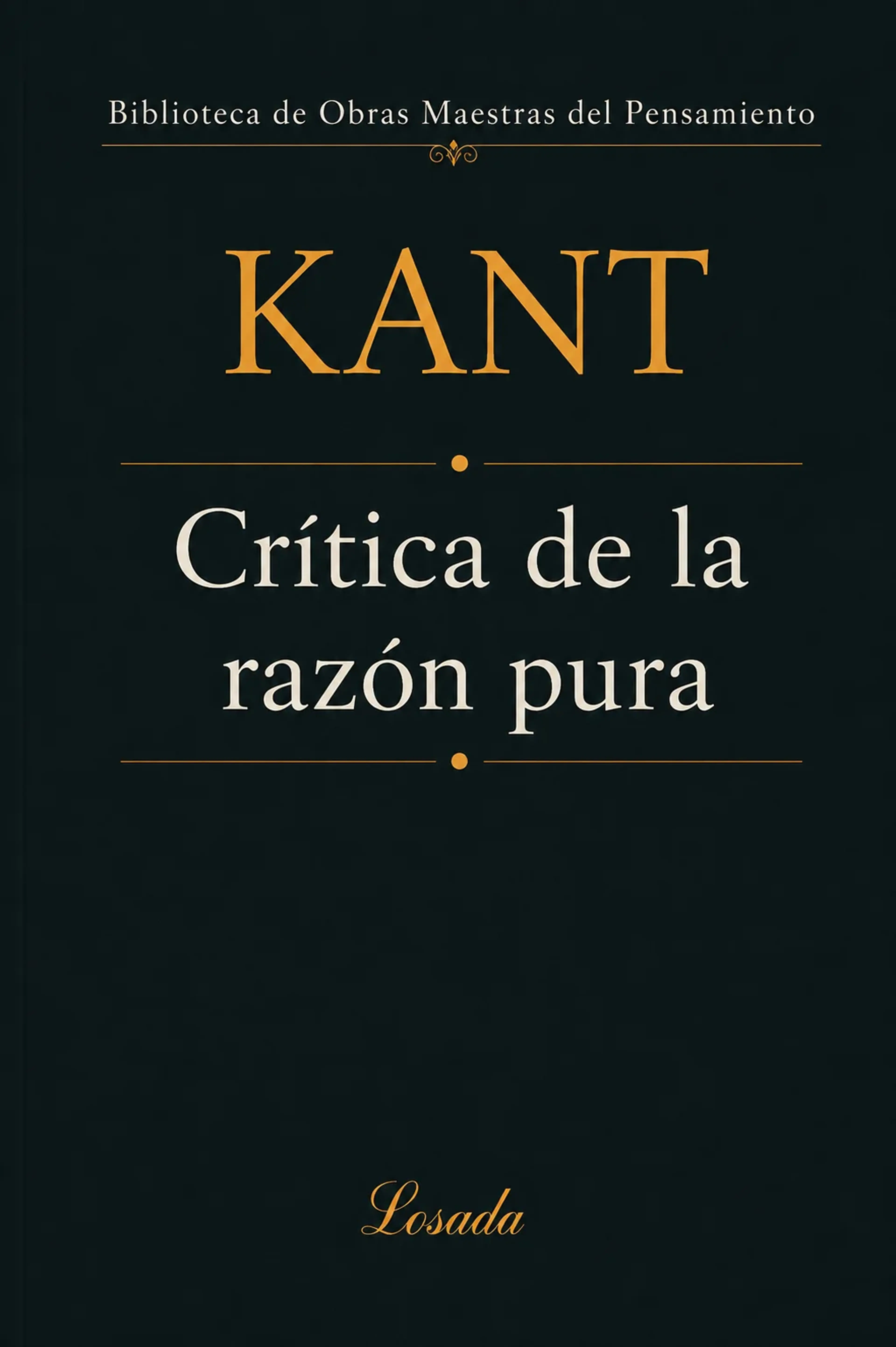 Crítica de la razón pura  – Editorial Losada